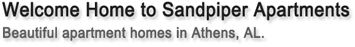 Welcome Home to Sandpiper Apartments